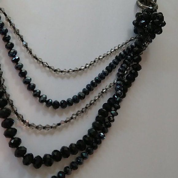 Large Beaded Chain Long Statement Necklace - Picture 5 of 9